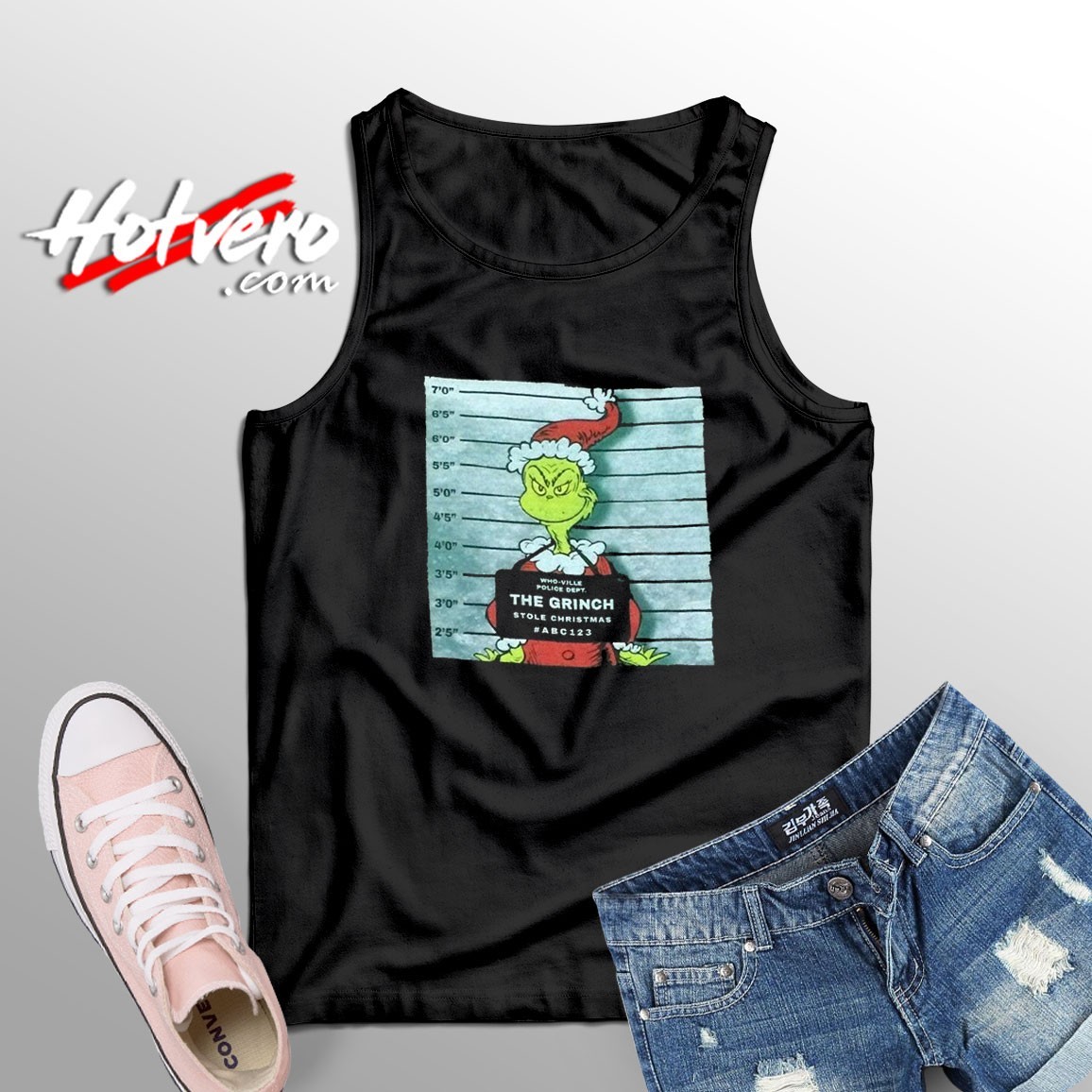 The Grinch Christmas Wanted Unisex Adult Tank Top