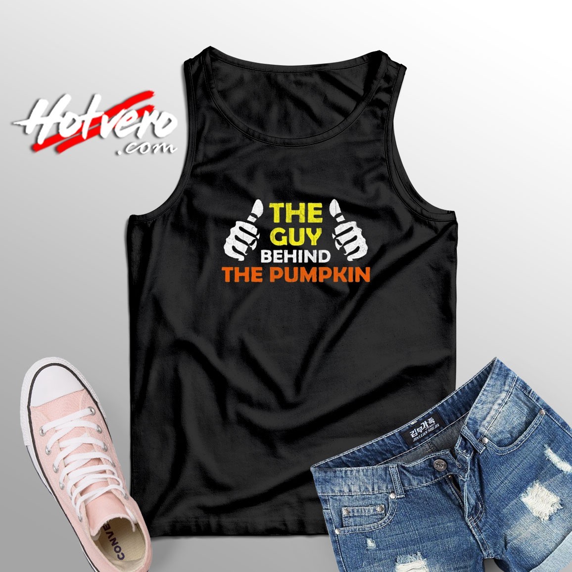 The Guy Behind The Pumpkin Unisex Tank Top