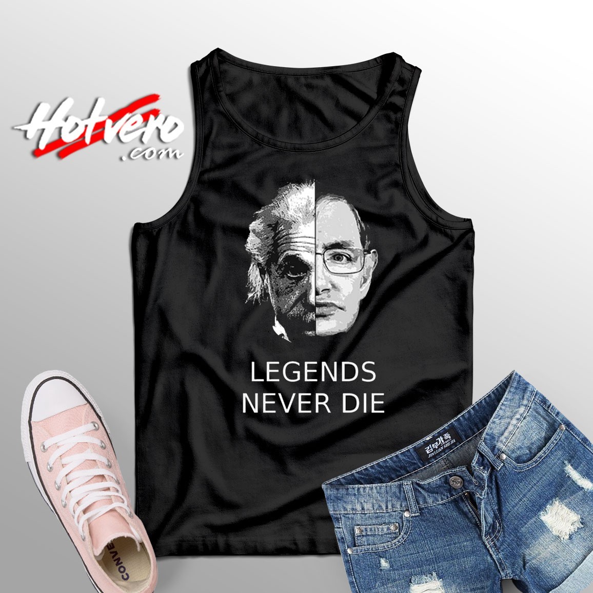 The Legends Albert Einstein Stephen Hawking Tank Top
