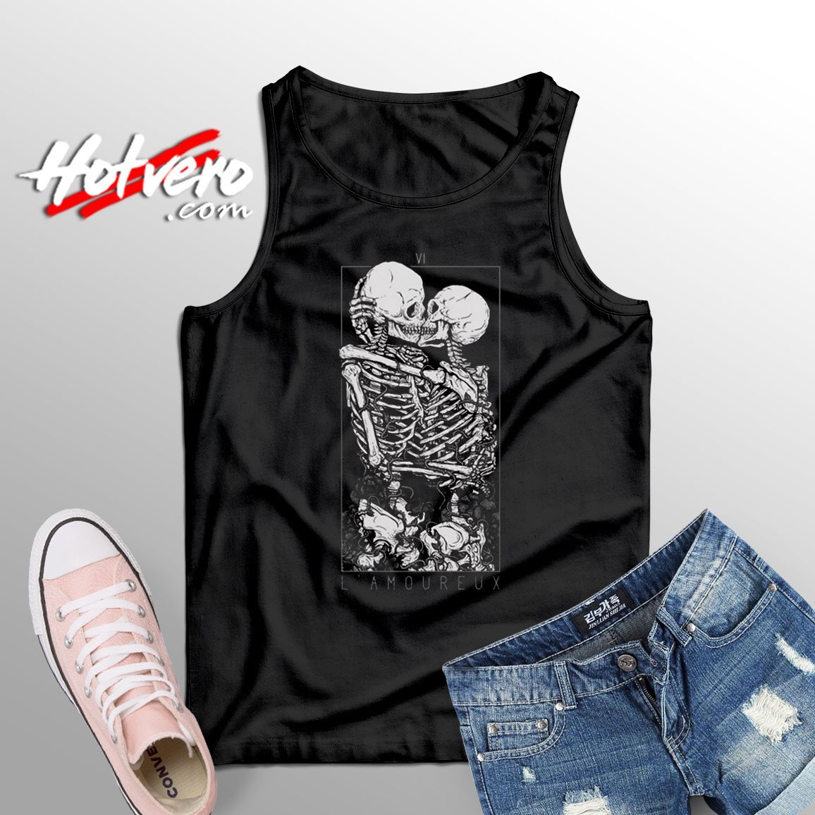 The Lovers Tarot Card Custom Unisex Tank Top