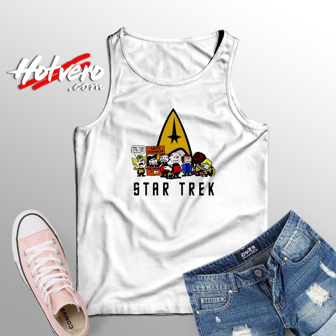 The Peanuts Star Trek Vintage 60s Movie Tank Top