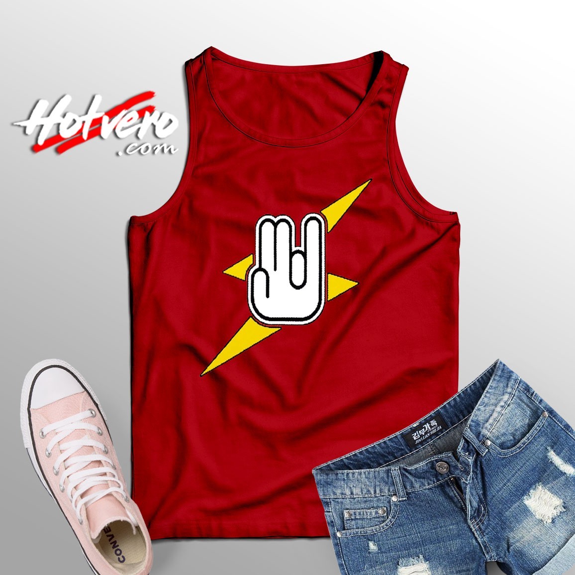 The Shocker Three Finger Unisex Tank Top