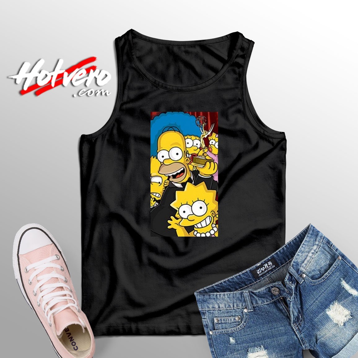 The Simpsons Family Vintage Movie Animation Tank Top