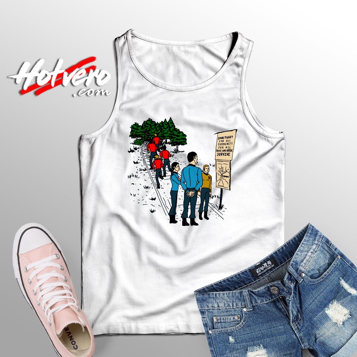 Those Who Arive Survive Vintage Style Tank Top