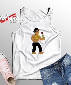 Travis Scott With Flower Custom Unisex Tank Top