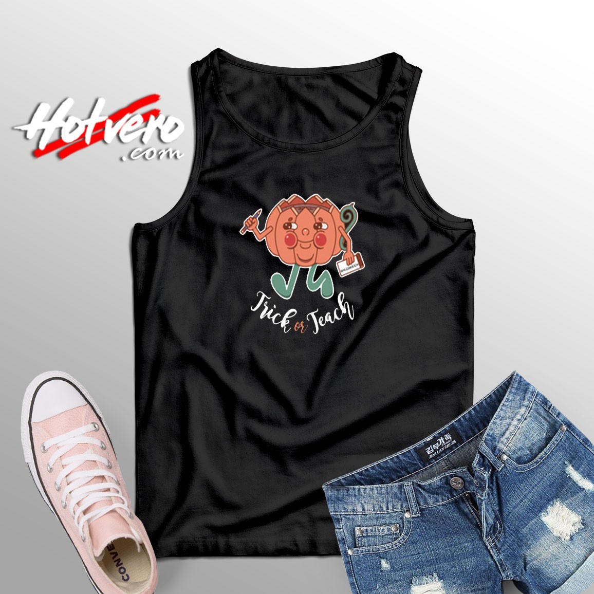 Trick or Teach Teacher Student Halloween Tank Top