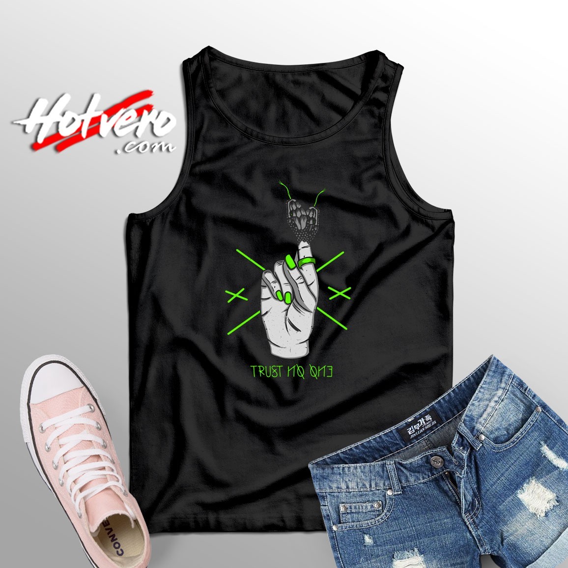 Trust No One Finger Snake Custom Tank Top