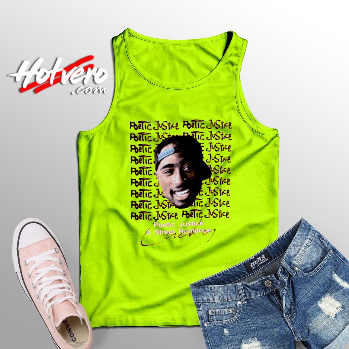 Tupac Shakur Poetic Justice Words Graphic Tank Top