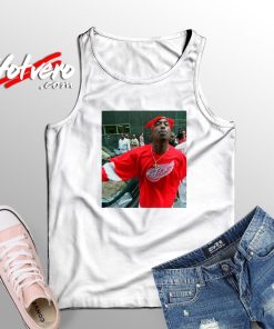 Tupac Shakur Wearing Detroit Unisex Tank Top