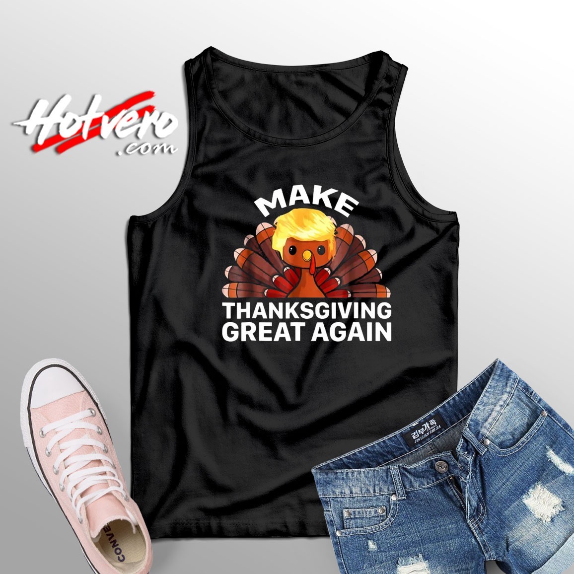 Turkey Donald Trump Thanksgiving Unisex Tank Top