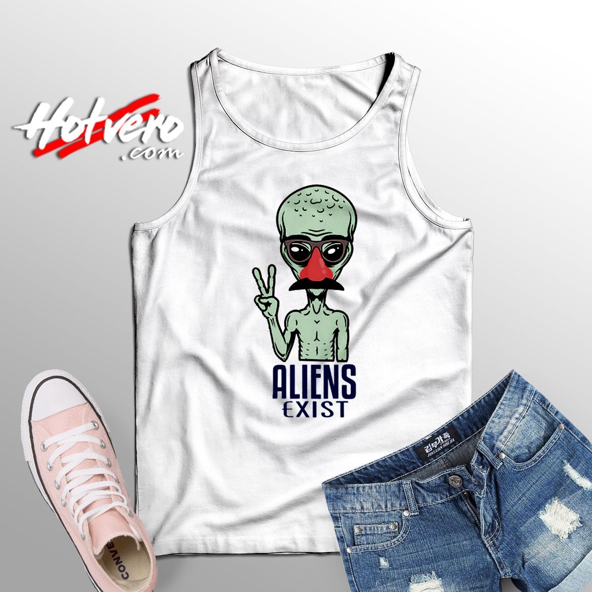Ugly Aliens Exist Myth Ufo Art Tank Top