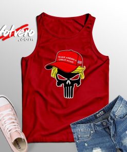 Ugly Donald Trump Skull Graphic Tank Top
