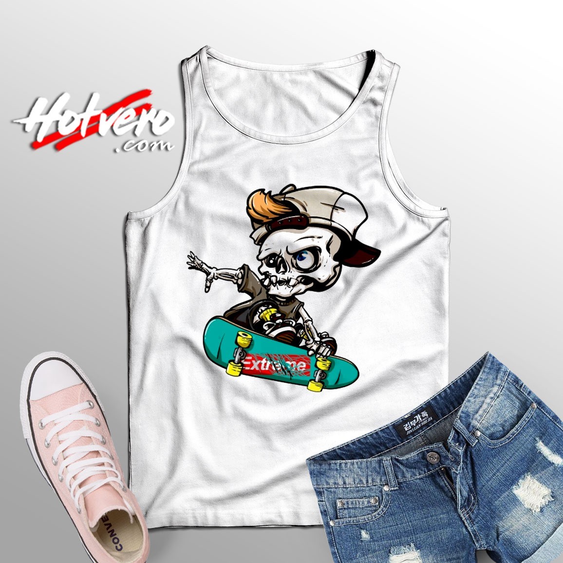 Ugly Skateboards Skull Graphic Tank Top