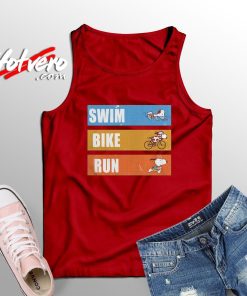 Ugly Snoopy Swim Bike Run Tank Top