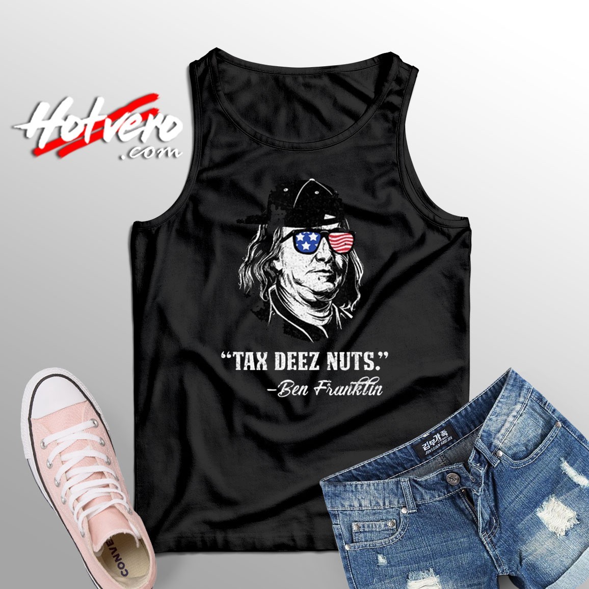 Ugly Tax Deez Nuts Ben Franklin Tank Top