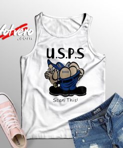 Ugly United States Postal Service Scan This Custom Tank Top