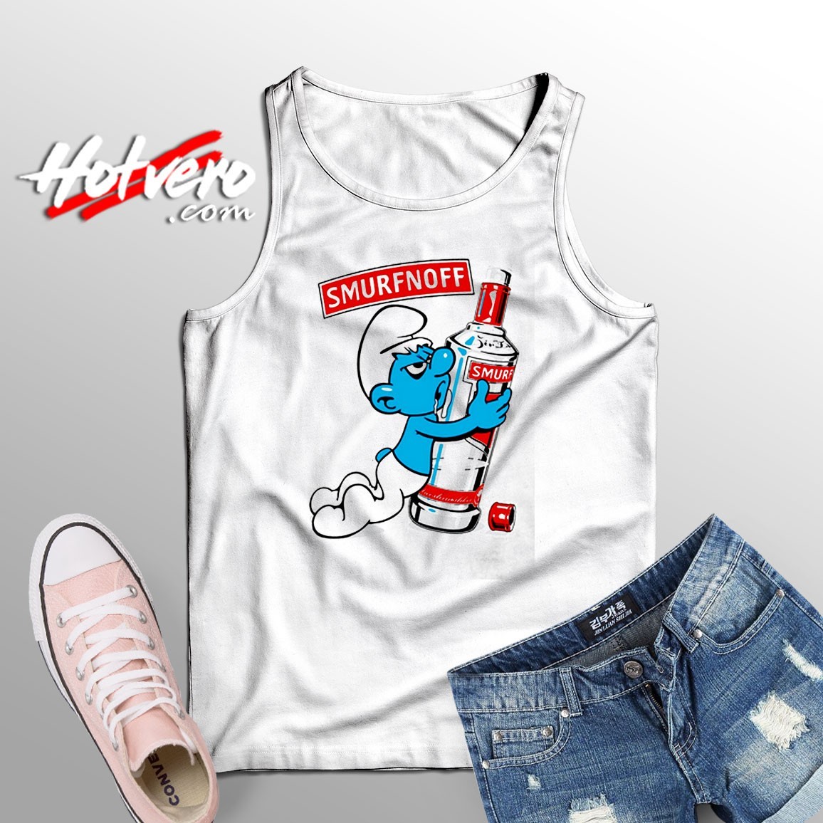 Unique of Smurfnoff Swag Drunk Artwork Tank Top