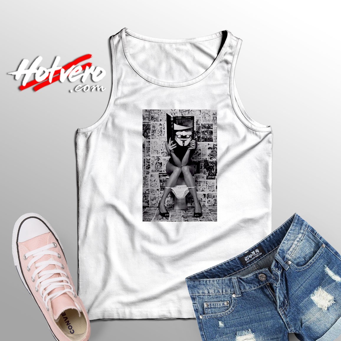 V For Vendetta Guy Fawkes WC Graphic Tank Top