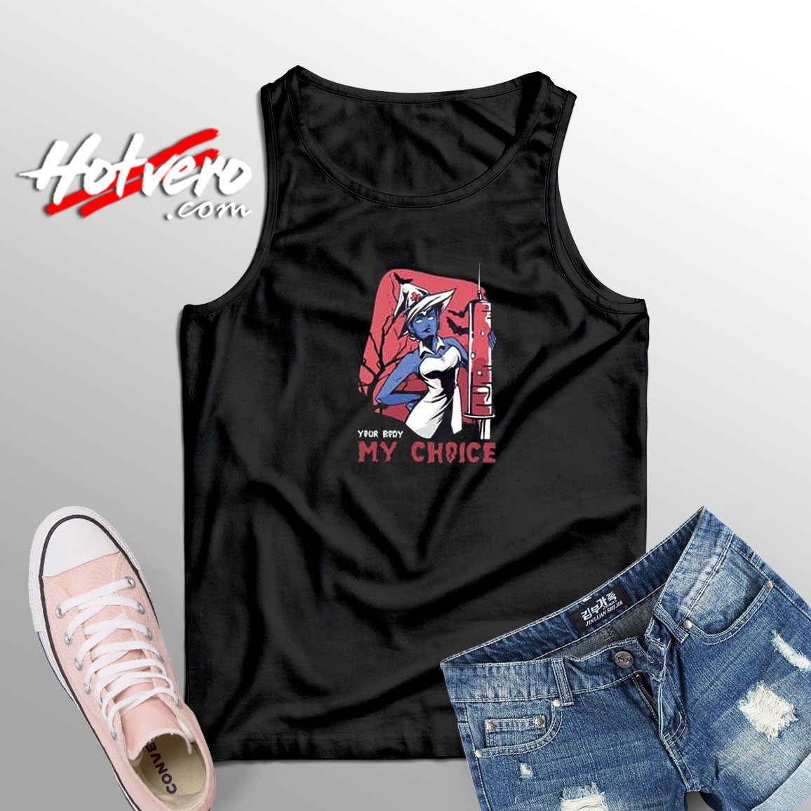 Vaccine Witch Nurse Casual Tank Top