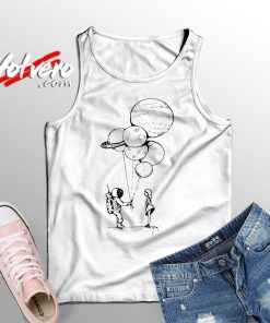 Valentine's Day Astronaut Unisex Tank Top