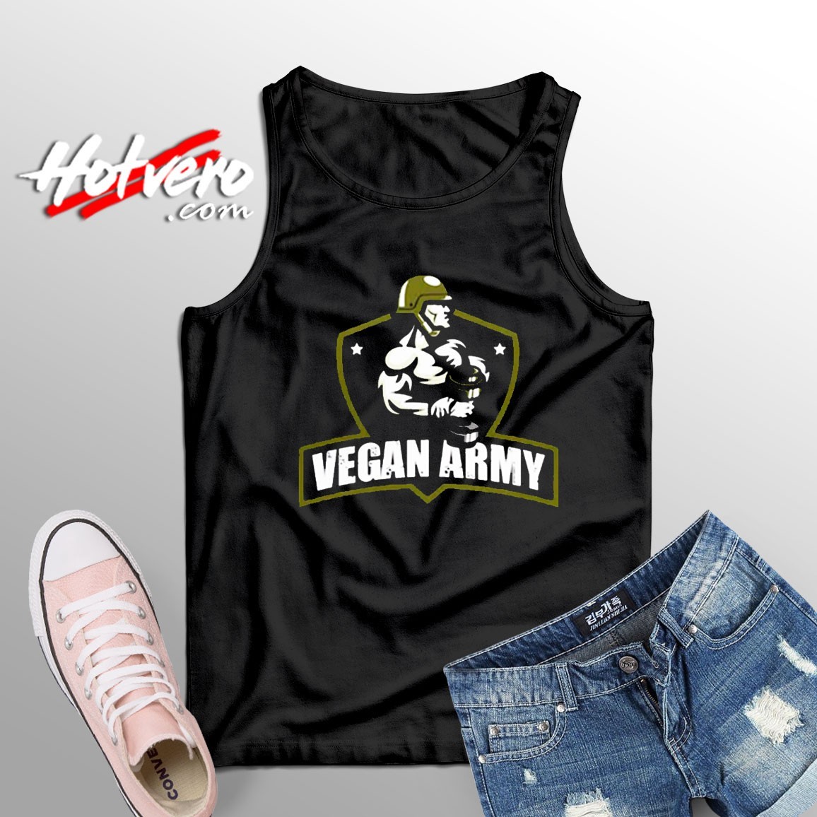 Vegan Army Custom Unisex Tank Top