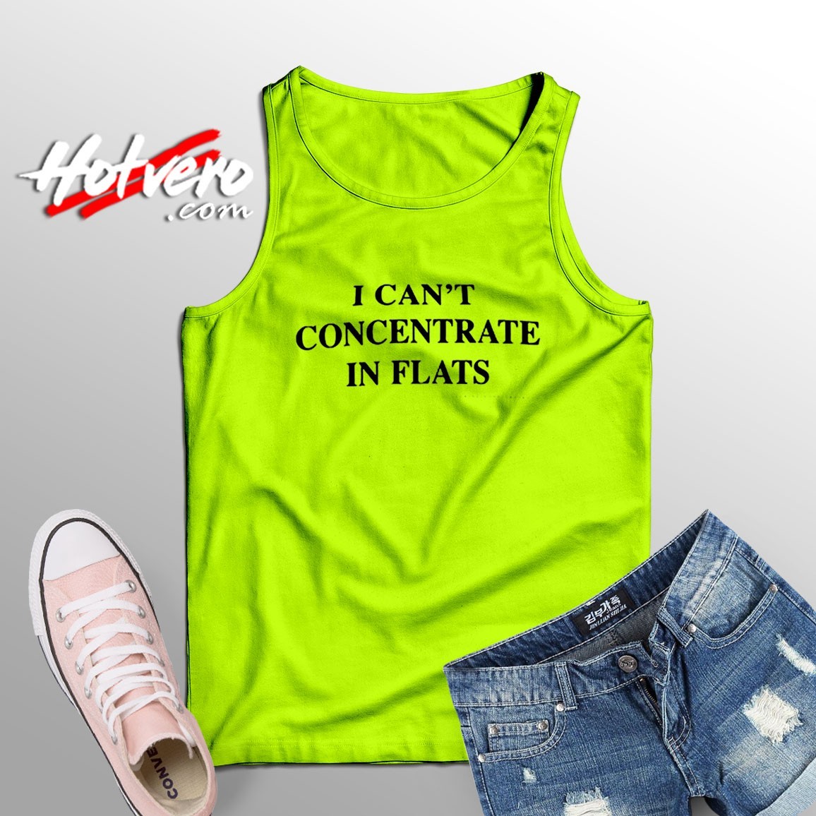 Victoria Beckham Slogan I Can't Concentrate tank Top