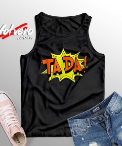 Vintage Ta da Slogan Superhero Tank Top