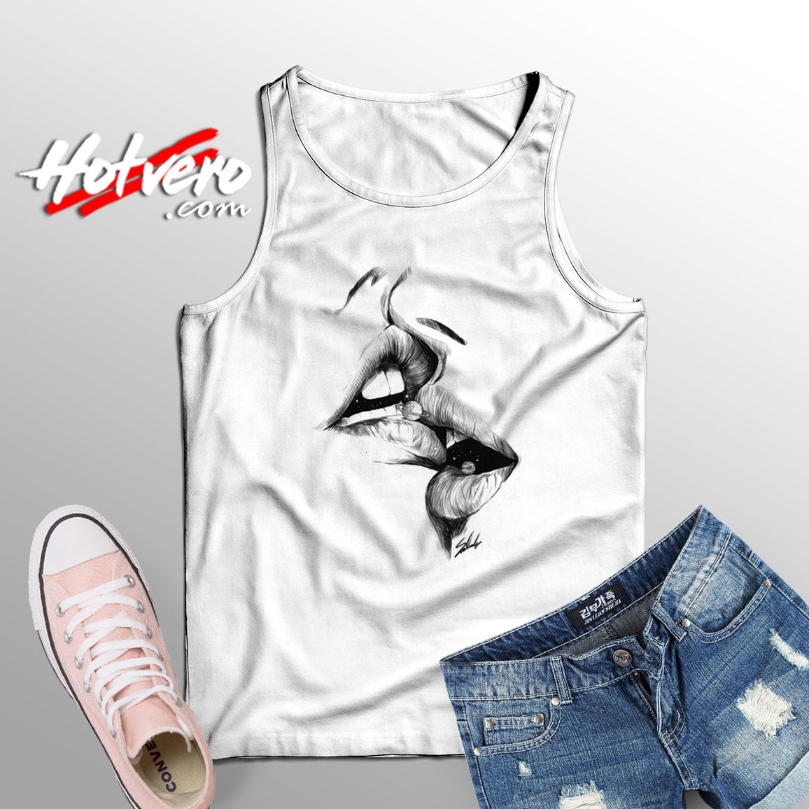 Vintage Universe Kiss Unisex Tank Top