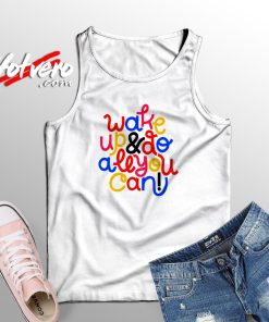 Wake Up Colored Word Unisex Tank Top