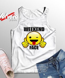Weekend Face Good Job Graphic Tank Top