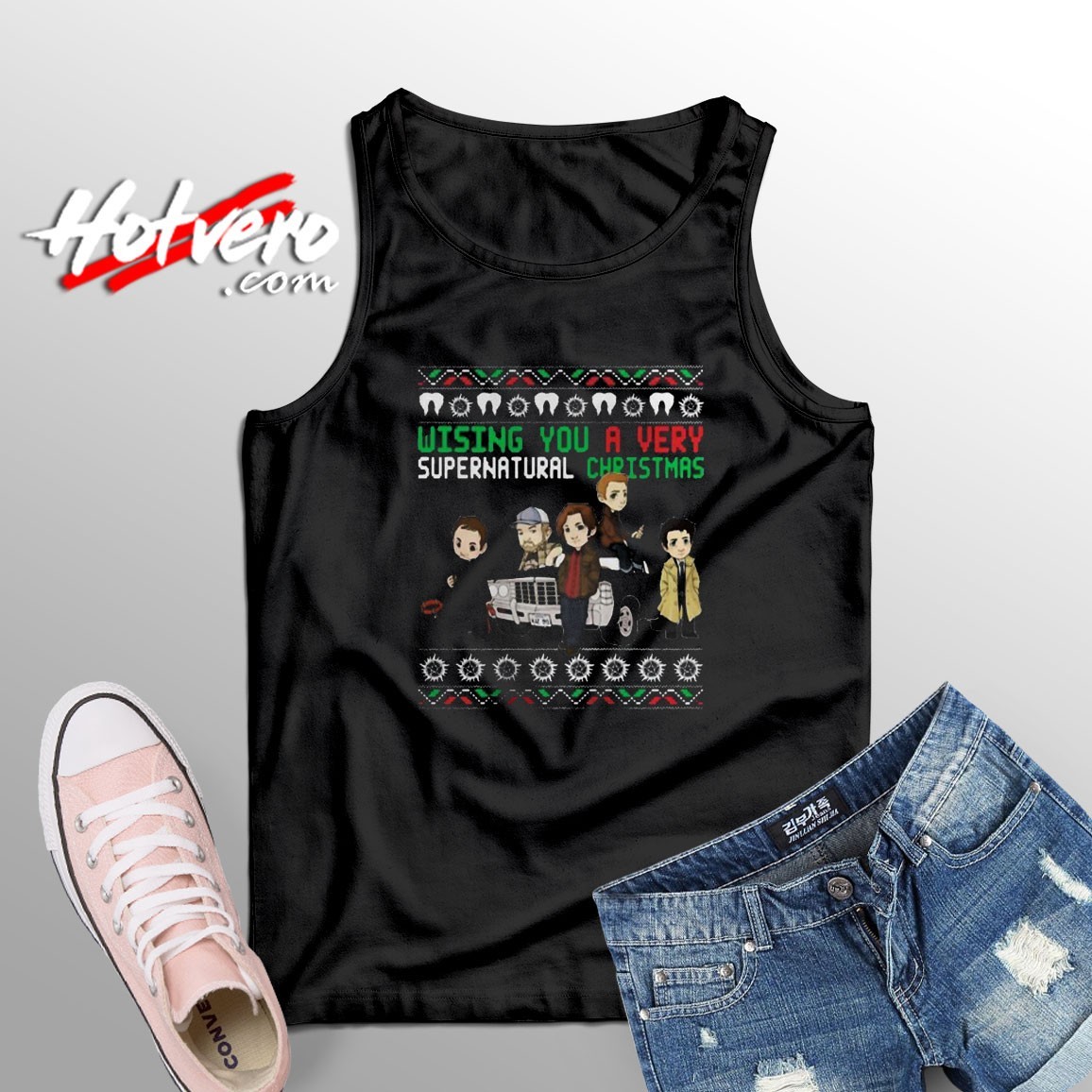 Wishing you a very Supernatural christmas Unisex Tank Top