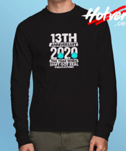 13th Anniversary Together Since 2007 Long Sleeve T shirt