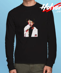 21 Savage In Colorful Wpap Pop Art Illustration Long Sleeve T shirt
