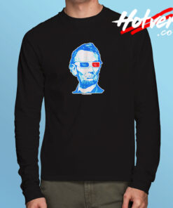 Abraham Lincoln 3d Glasses Long Sleeve T shirt