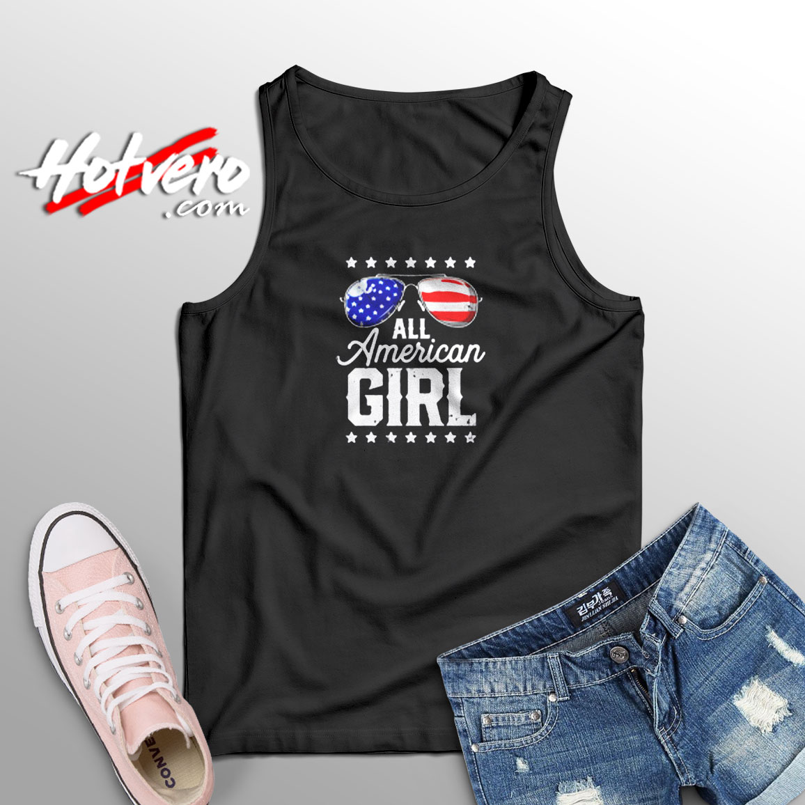 All American Girl Aesthetic Sleeveless Shirt