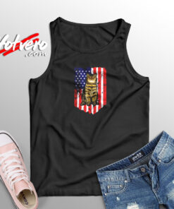 American Flag Exotic Shorthair Aesthetic Sleeveless Shirt