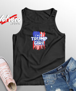 American Flag I’m A Trump Girl Aesthetic Sleeveless Shirt