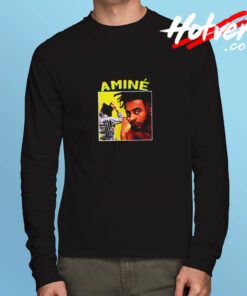 Amine Vintage 90s Homage Retro Rapper Long Sleeve T shirt