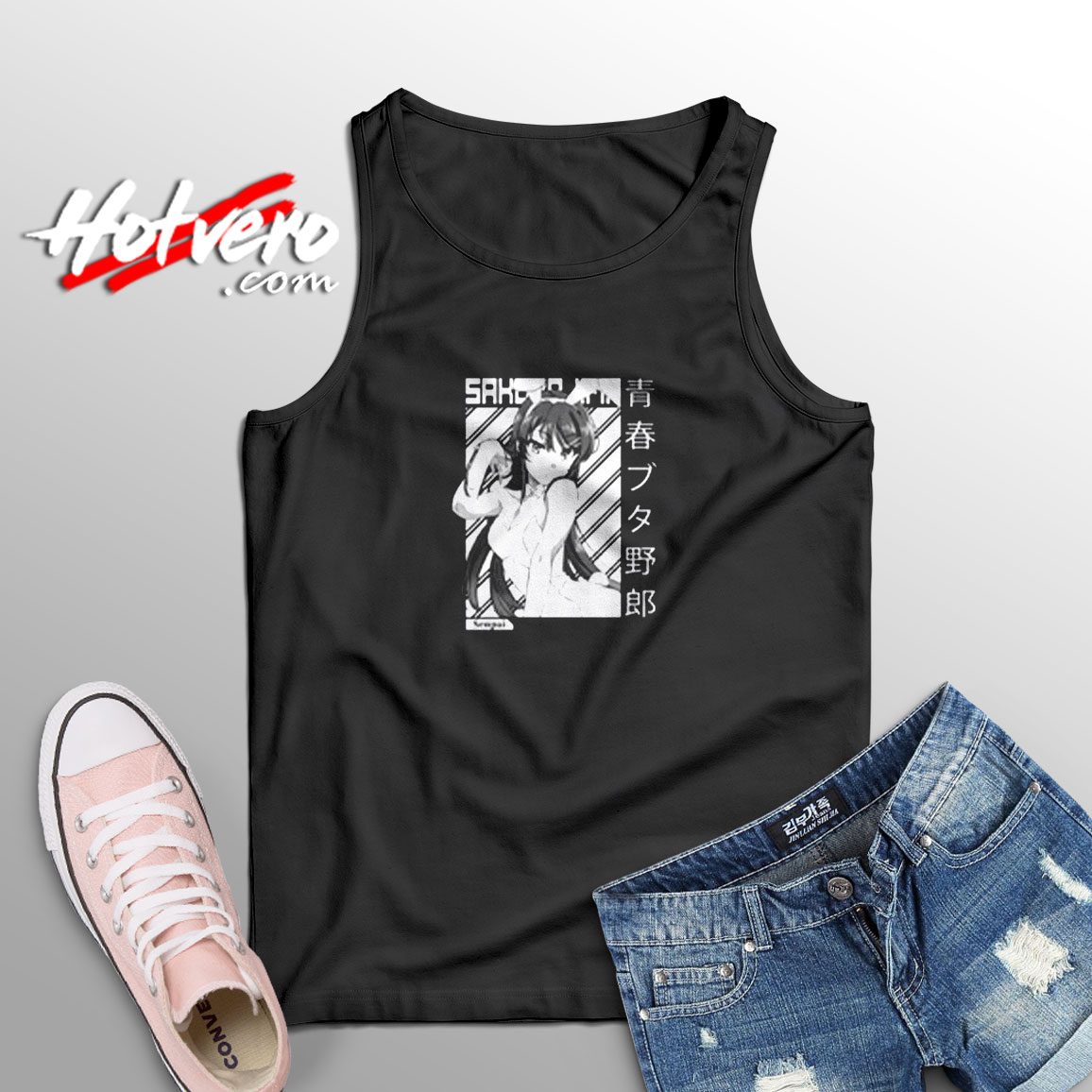 Anime Bunny Girl Aesthetic Sleeveless Shirt