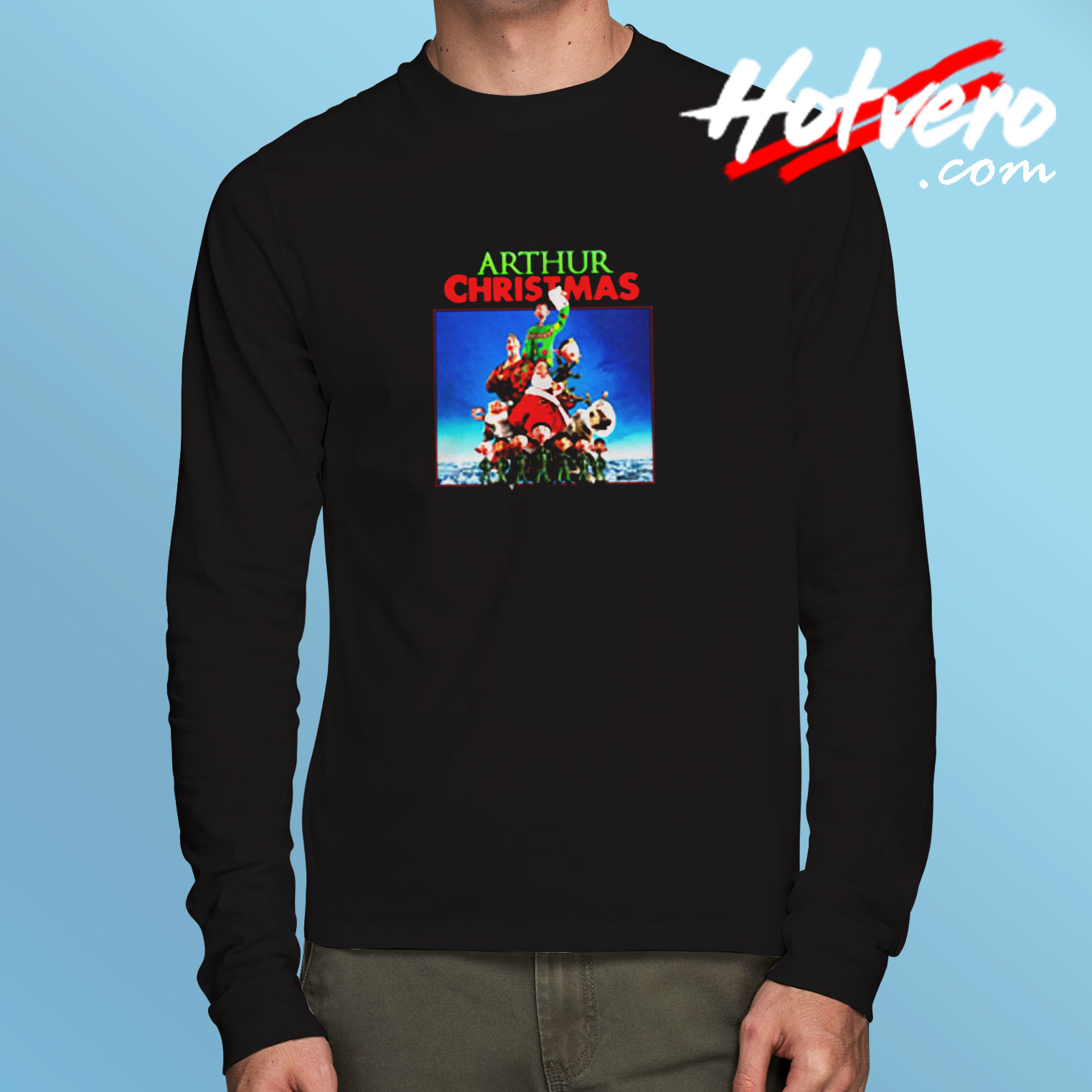 Arthur Christmas Movie Xmas Vintage Long Sleeve T shirt