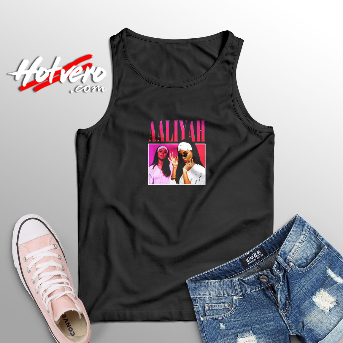 Awesome Vintage Retro Aaliyah 90s Rapper Aesthetic Sleeveless Shirt
