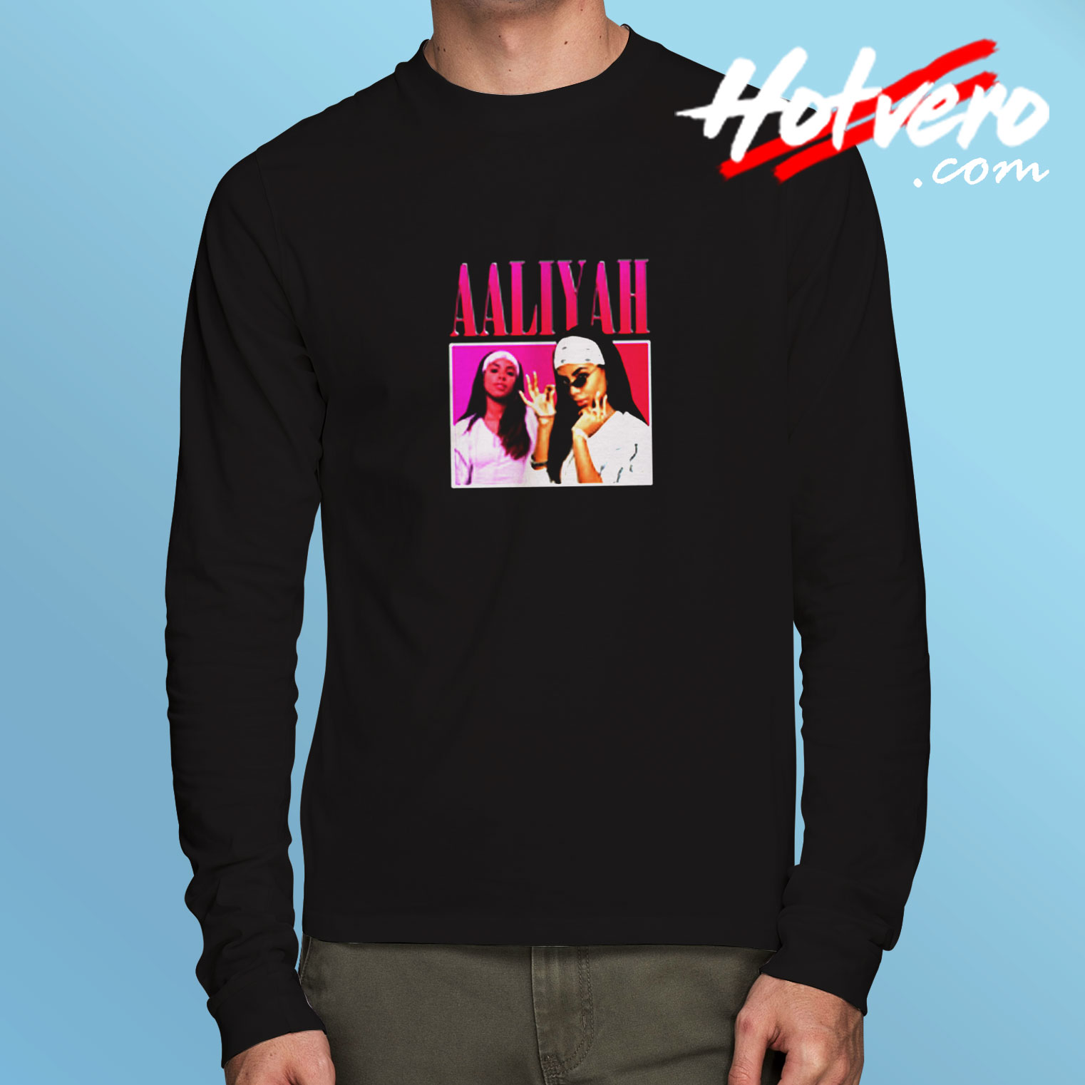 Awesome Vintage Retro Aaliyah 90s Rapper Long Sleeve T shirt