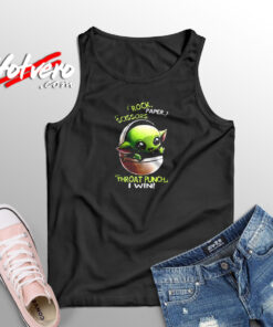 Baby Yoda Rock Paper Scissors Aesthetic Sleeveless Shirt