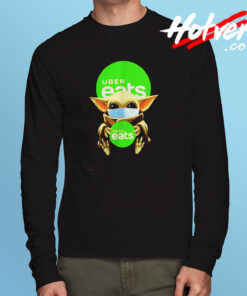 Baby Yoda Uber Eats Long Sleeve T shirt