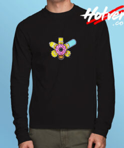 Bape X The Simpsons Baby Milo Donut Long Sleeve T shirt