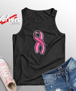 Baseball Pink Ribbon Aesthetic Sleeveless Shirt