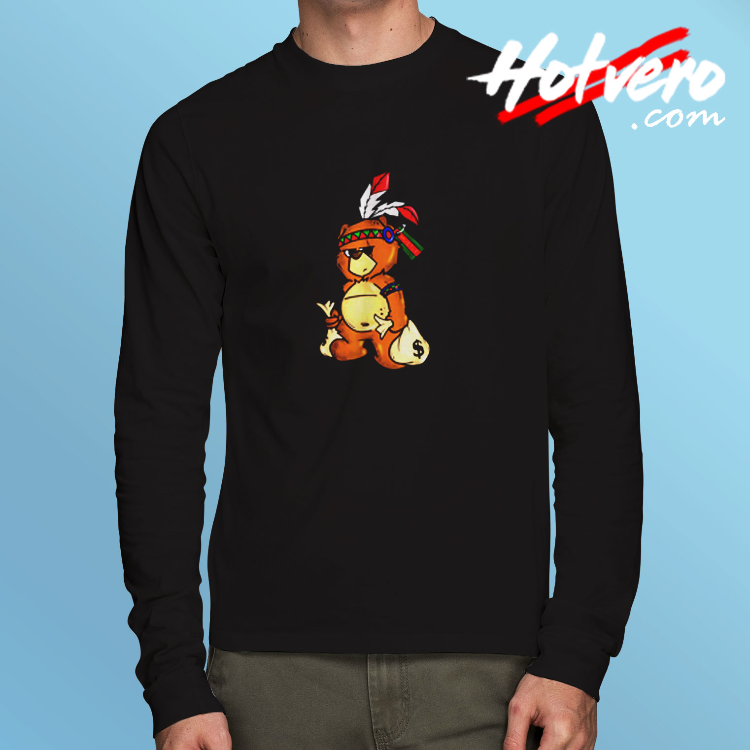 Bear Hustle Money Rap Boys Christmas Long Sleeve T shirt