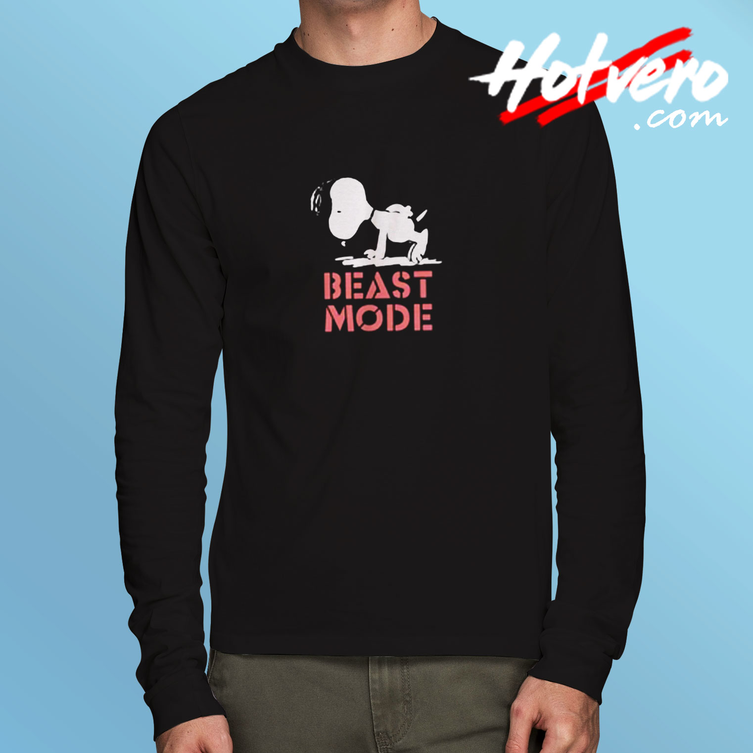 Beast Mode Gym Training Mode On Try Hard Snoopy Long Sleeve T shirt
