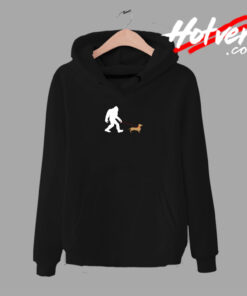 Bigfoot Walking A Daschund Urban Hoodie
