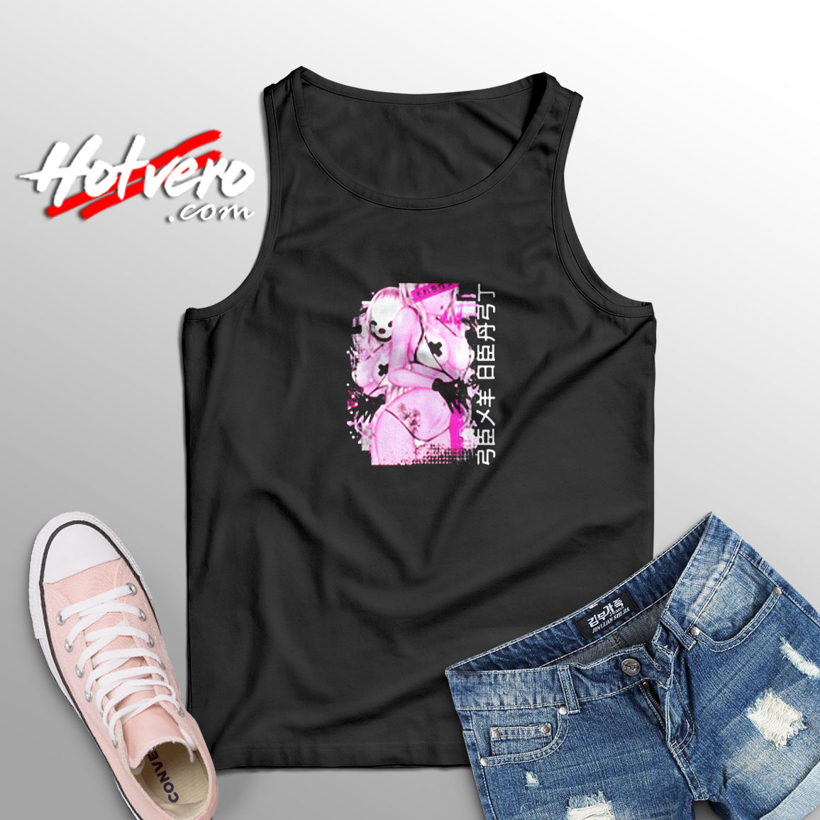 Bikini Girl Anime Aesthetic Sleeveless Shirt